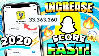 Increase Snapchat Score FAST 2020 33000000 SNAP SCORE iPhone iOS  Android  EASIEST WAY [upl. by Aliwt650]