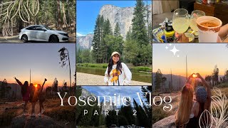 YOSEMITE VLOG PART 2 ♡ dinner  drinks  hike 🏔️🌲🌿 [upl. by Van]