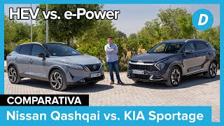 Nissan Qashqai vs Kia Sportage ¿Qué SUV híbrido es mejor compra  Review en español  Diariomotor [upl. by Thamora447]