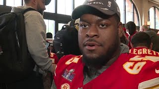 Chiefs RG Trey Smith Normal Wednesday doesnt feel normal at Super Bowl [upl. by Yzus165]