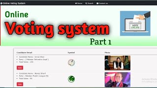 Online Voting System Project in PHP  Part 1  PHP Major Project With Source Code [upl. by Erdied82]