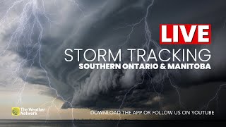 LIVE TRACKING  Damaging Wind and Tornado Threat for Ontario and Manitoba [upl. by Lertnahs747]