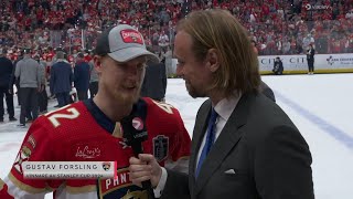 Gustav Forsling  Intervju  Florida Panthers  Edmonton Oilers  Final 7  20240624 [upl. by Mulac750]