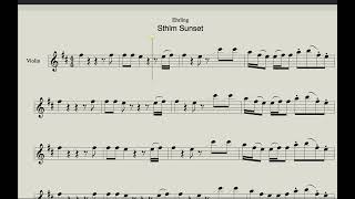 Ehrling  Sthlm Sunset Sheet Music for Violin Guitar Keyboard [upl. by Ardnohsed]