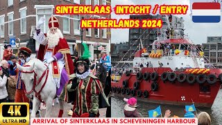 Sinterklaas Intocht in Den Haag Netherlands 2024  Dutch Tradition  StNicholas aangekomen Welkom [upl. by Ahsoym]