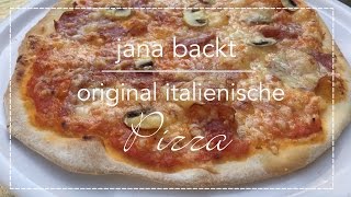 PIZZA SELBER MACHEN  ORIGINAL ITALIENISCH  GRUNDREZEPT PIZZATEIG [upl. by Marcelia]