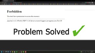 Solved Forbidden  You dont have permission to access this resource in Wamp Server [upl. by Laverne]