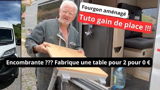 Vanlife  Trop encombrante  Fabrique une table pour 2 pour 0€ [upl. by Draw]