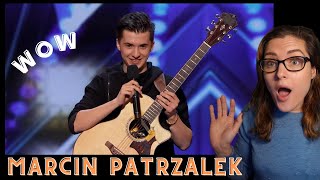 LucieV Reacts for the first time to Marcin Patrzalek on Americas Got Talent 2019 [upl. by Suzy170]