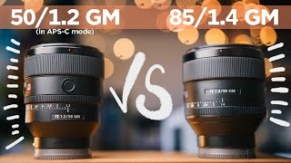 Sony 50mm f12 GM in APSC mode vs 85mm f14 GM on Sony A7IV [upl. by Akcirahs375]