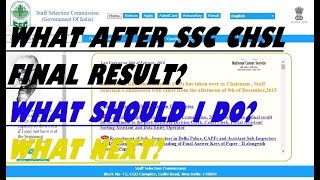 What after SSC CHSL Final Result [upl. by Hortense]