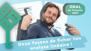 Ficher ton analyse linéaire  deux techniques imparables pour loral de français  Bac 2025 [upl. by Anette533]