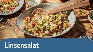 Linsensalat mit Feta und Tomaten 🥗🍅  REWE Deine Küche [upl. by Euqirat]