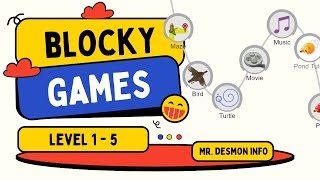 Blockly Games Solutions Level 1 5 I Mr Desmon Info [upl. by Niletak]