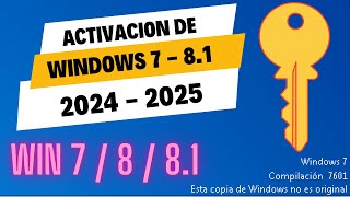 Error al Activar Windows 7  81  2024  2025  RESUELTO ✅ [upl. by Adnilre]