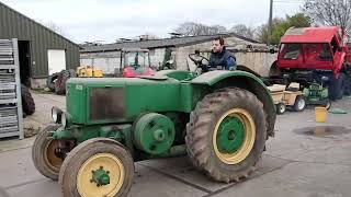 Société Française Vierzon FV1  HappyOldIron Antique tractors in Belgium [upl. by Ojibbob]