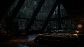 Thunderstorm and Heavy Rain on a Cabin Roof  Best Sounds to Help You Sleep Quickly [upl. by Melantha]