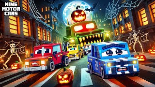 Halloween Vampire Car Prank in Minecraft City Epic Cars Chase amp Scares  Minecraft Animation [upl. by Suertemed69]