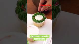 Christmas cupcake decorations🌲🧁shorts shortsfeed christmas trending youtubeshorts viral cake [upl. by Atnahsa]