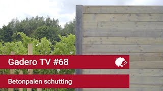 68 Schutting van betonpalen met gleuf gevuld met blokhutprofielen [upl. by Hanleigh]