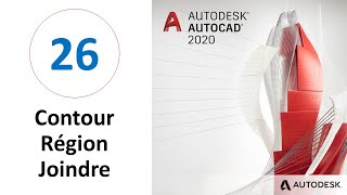 26 Formation AutoCAD Darija Différence entre Contour Région Joindre [upl. by Arad]