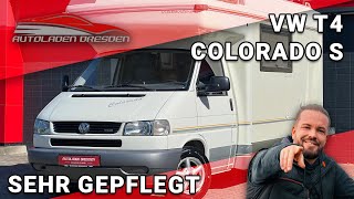 VW T4 Wohnmobil Karmann Colorado S EURO 4ZAHNRIEMEN NEU Fahrzeugpräsentation Autoladen Dresden [upl. by Idas]