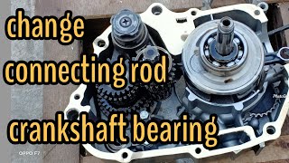 Rusi 100 overhaul change crankshaft bearing and connecting rod [upl. by Seidnac]