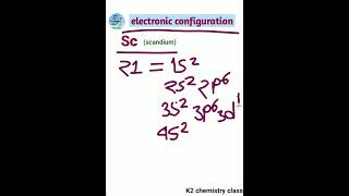 electronic configuration for Sc scandium k2chemistryclass electronicconfiguration [upl. by Daron635]