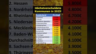 Höchstverschuldete deutsche Kommunen [upl. by Cutter889]