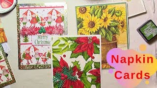 Leftover Paper Napkins on Cards Without Liquid Glue [upl. by Azalea]