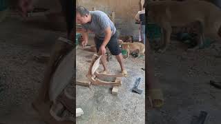 Wooden chair assembly process [upl. by Kilbride262]