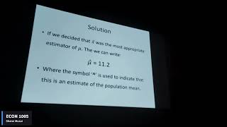 Estimation and Confidence Interval ECON 1005 [upl. by Valentia978]