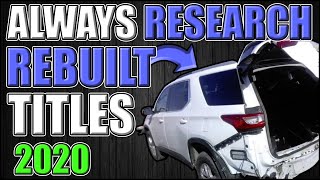 Rebuilt title cars  Always Research Rebuilt Titles 2020  rebuilt title [upl. by Grote]