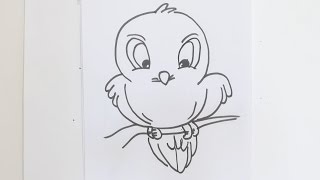 How to draw cartoon bird [upl. by Abernon705]