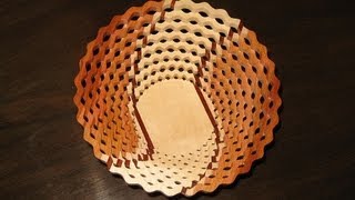 Woodworking  make a Scroll Saw Bowl  Basket [upl. by Sokul875]