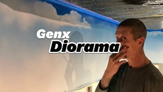 Painting a backdrop by hand Genx Diorama  Episode 91 [upl. by Ewart]