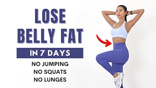 LOSE BELLY FAT in 7 Days🔥 40min Belly Fat Loss Workout  All Standing Workout Knee Friendly [upl. by Anemix]