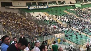 Bursaspor 10 Ankaragücü  Ankaragücü tribünü Bursa’da [upl. by Garrik667]