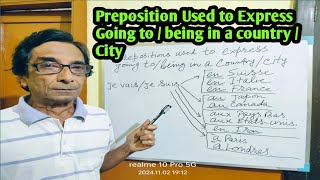 Prepositions used in countries and cities Learn French easily [upl. by Aerbma]