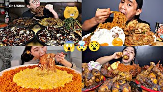 MUKBANGERS FINISHING ALL THEIR FOOD🤯😱😵 [upl. by Ardra817]