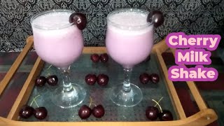 Cherry Milkshake Recipe By Delicious Spicy Cuisine [upl. by Esiom]