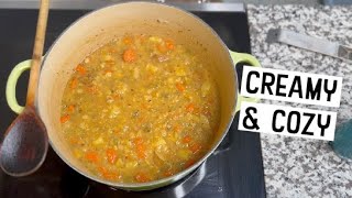 Yellow Split Pea Soup Easy PlantBased Recipe [upl. by Cahra]