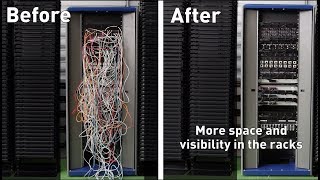 Rack recabling TIMELAPSE with ThinPATCH and Patchsee System  Fast secure and easy [upl. by Nnylharas]