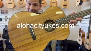 Pono BN81 Large Body Acacia 8 String Baritone Ukulele DemoReview at Aloha City Ukes [upl. by Reinaldos]