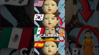 La VOZ de la MUÑECA del Juego del Calamar en 4 IDIOMAS juegodelcalamar squidgame netflix [upl. by Jamesy488]