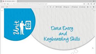 Chapter2 Data Entry and keyboarding Skills IT 402 Class IX [upl. by Assilen579]