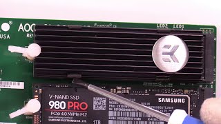 EKWB EKM2 NVMe Heatsink Unboxing Inspection Install and Test [upl. by Macdougall]