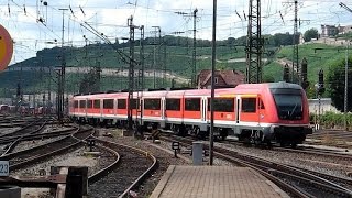 Würzburg Hbf mit ICEs Regionalzüge BR 146 440 612 628 IC 2082 Straßenbahn Wespenangriff [upl. by Anitsirhc]