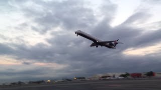 US Airways Express Mesa Airlines CRJ900ER N911FJ departing BUR [upl. by Matti]