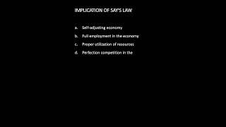 Implications of Says Law macroeconomics economics [upl. by Illoh]